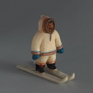 Image of Figure on Skis in Labrador-Style Anorak